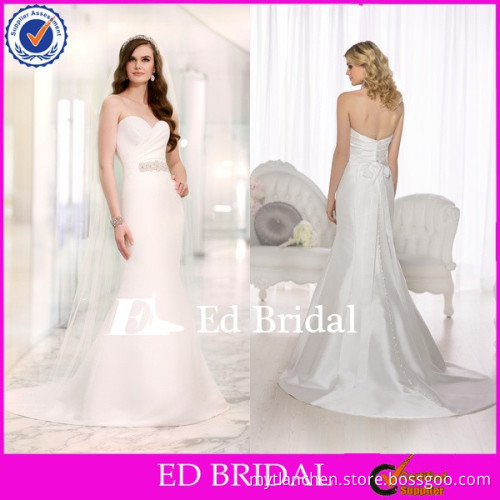 MG19 2015 Cheap Crystal Sash Open Back A Line Decent Wedding Dresses Turkey